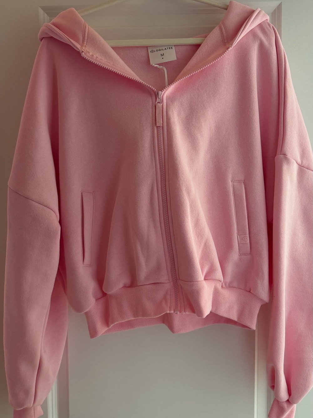Blogilates Pink Marshmallow Hoodie Zip-Up - M